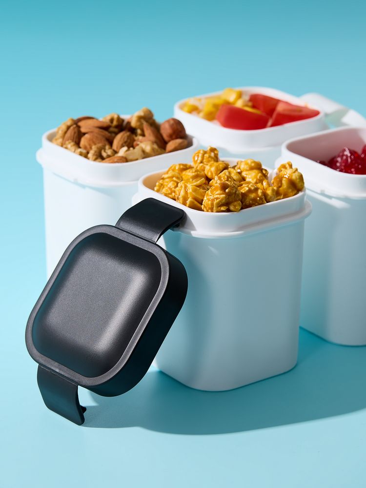Ланчбокс для снеков Lunch Crunch, белый с черным в Ярославле