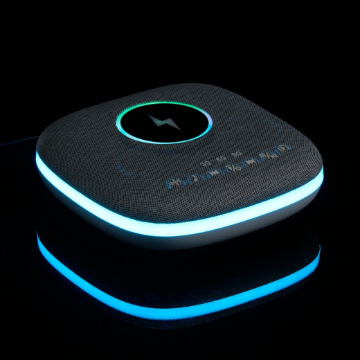 Bluetooth-колонка с беспроводной зарядкой и подсветкой Terrafonic, серая в Ярославле